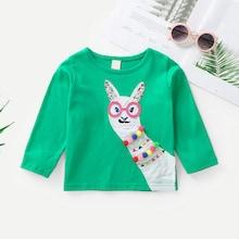 Shein Toddler Girls Cartoon Pattern Pom Pom Detail Tee