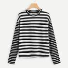 Shein Drop Shoulder Mixed Striped T-shirt