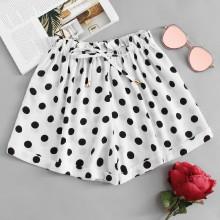 Shein Polka Dot Elastic Strip Shorts