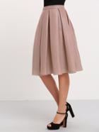 Shein Hollow Out Mesh Overlay Swing Skirt