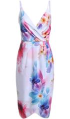Shein Multicolor Dyed Spaghetti Strap Painted Floral Chiffon Dress