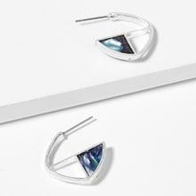 Shein Marble Pattern Open Stud Earrings