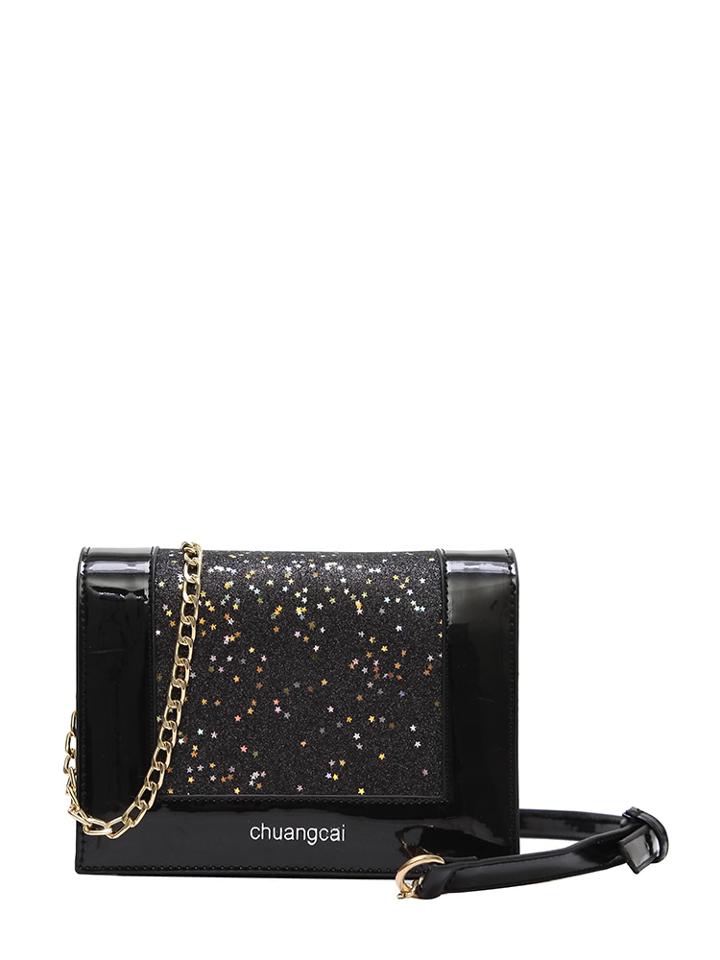 Shein Glitter Crossbody Chain Bag