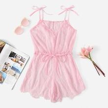 Shein Eyelash Lace Trim Teddy Bodysuit