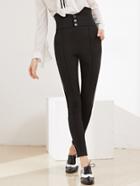 Shein Buttoned High Waist Tailored Pants