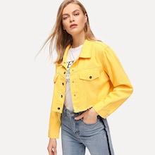 Shein Raw Hem Crop Jacket