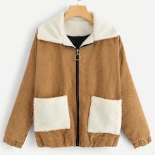 Shein Zip Up Corduroy Jacket