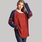 Shein Color-block Raglan Sleeve Striped Jumper