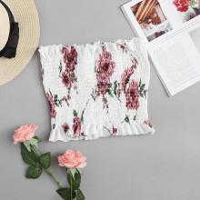 Shein Floral Print Tube Top
