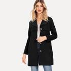 Shein Self Tie Single Breasted Outerwear
