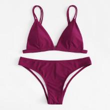 Shein Adjust Strap Triangle Bikini Set