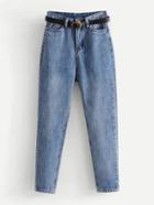 Shein High Waist Jeans With Belt
