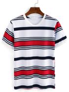 Shein Color Block Striped T-shirt - Black