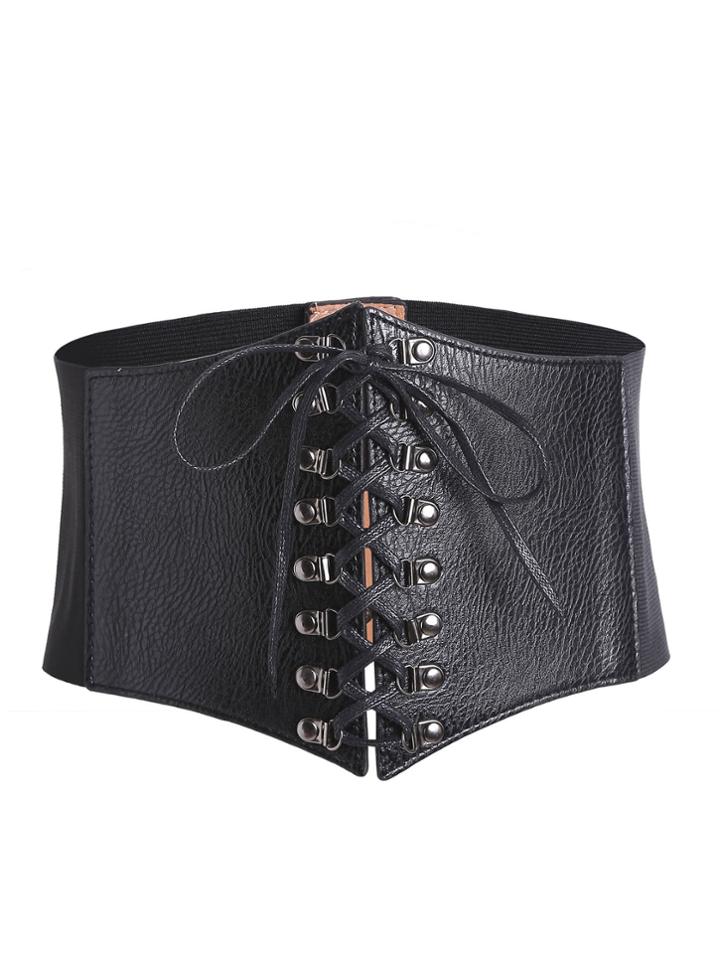 Shein Criss Cross Lace Up Pu Belt