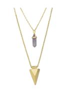 Shein Double Layers Chain Triangle Pendant Necklace