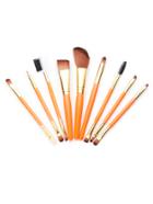 Shein 9pcs Wood Handle Cosmetic Brush Set