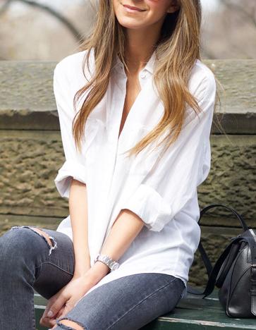 Shein White Lapel With Pockets Blouse