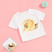 Shein Girls Angel Print T-shirt