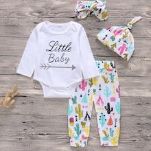 Shein Toddler Girls Letter Print Jumpsuit & Pants & Hat & Headband