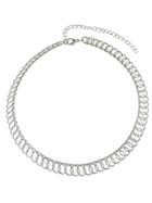 Shein Silver Simple Model Gold Silver Color Wide Chain Necklace