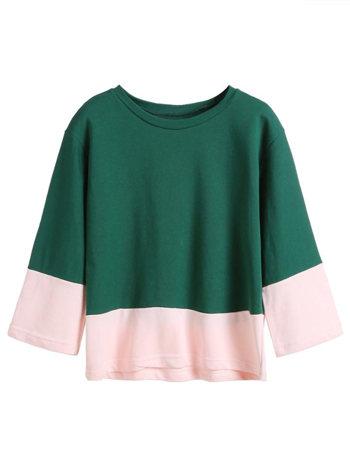 Shein Color Block Loose T-shirt