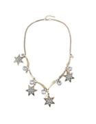 Shein Rhinestone Star Charms Necklace