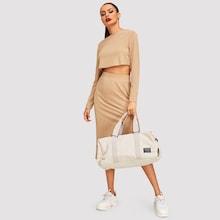 Shein Slogan Patch Decor Travel Bag