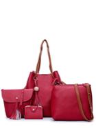 Shein 4 Pcs Two Tone Tassel Bags Set