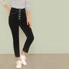 Shein Pocket Patched Button Up Pants