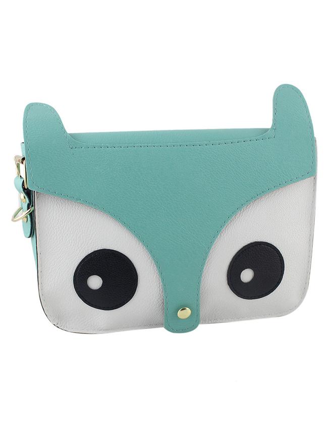 Shein Green Cute Animal Head Pu Shoulder Bag