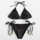 Shein Crochet Lace Applique Bikini Set