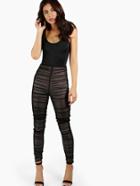 Shein High Waist Ruched Pants & Bodysuit Set