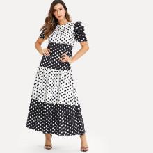 Shein Polka Dot Puff Sleeve Dress