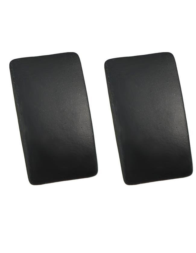 Shein Black Small Square Stud Earrings