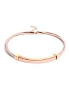 Shein Gold Plated Metal Multi Strand Leather Cord Choker Necklace