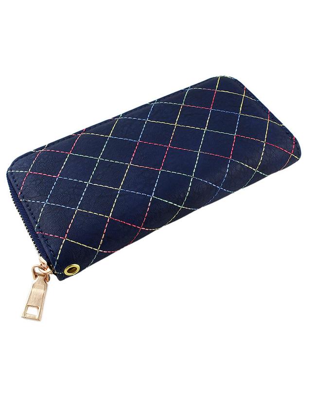 Shein Navyblue Pu Leather Clutch Bag