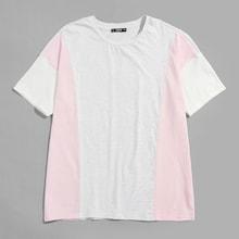 Shein Men Cut And Sew Two Tone T-shirt