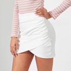 Shein Wrap Split Front Solid Skirt