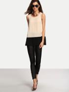 Shein Colorblock Round Neck Loose Vest