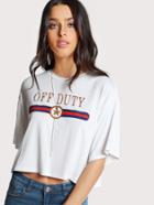 Shein Graphic Crop Boxy Tee