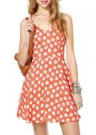 Rosewe Cute Open Back A Line Dress For Summer