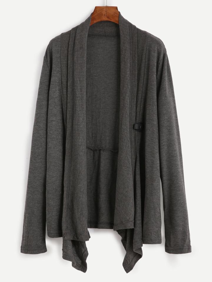 Shein Grey Shawl Collar Cardigan