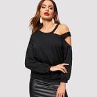 Shein Asymmetrical Cut Out Shoulder Sweatshirt