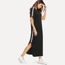Shein Stripe Contrast Split Side Dress