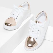 Shein Two Tone Round Toe Sneakers