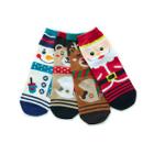 Shein Christmas Santa Claus Pattern Socks 4pairs