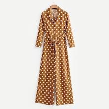 Shein Self Tie Dotted Wide Leg Jumpsuit