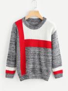 Shein Color Block Space Dye Jumper