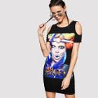 Shein Cold Shoulder Portrait Patch Dress