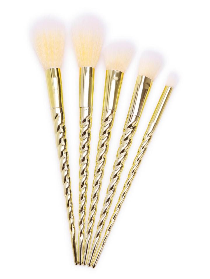 Shein Gold Screw Handle Makeup Brush Set